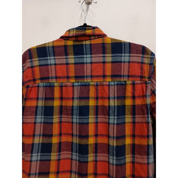 Toad&Co Mens Shirt Size Large Multi Plaid Flannel Long Sleeve Button Down Casual - Picture 7 of 8